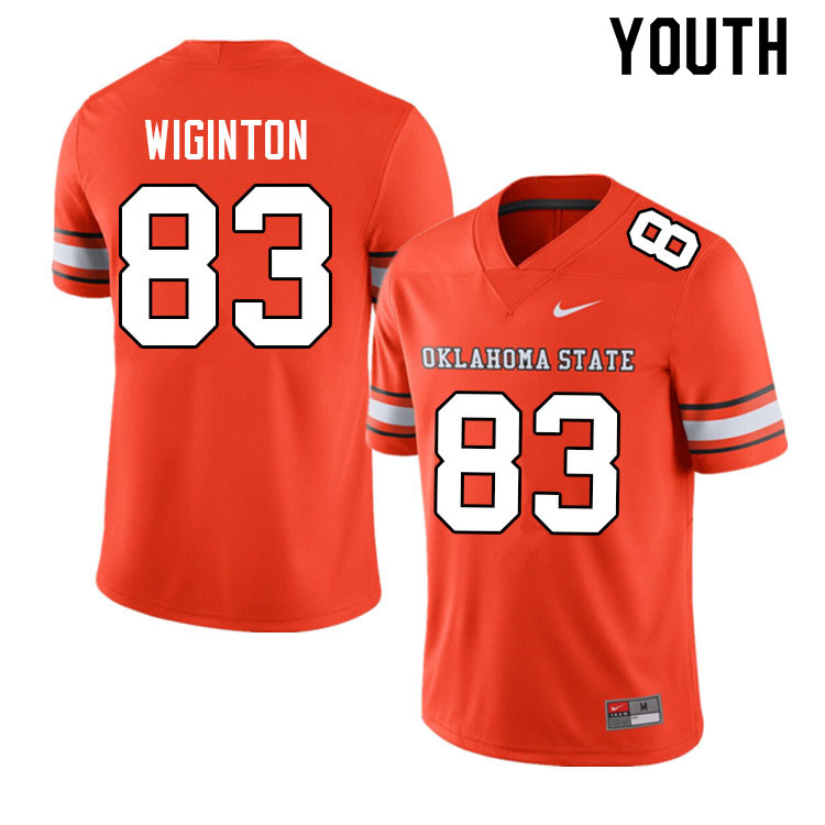 Youth #83 Haydon Wiginton Oklahoma State Cowboys College Football Jerseys Sale-Alternate